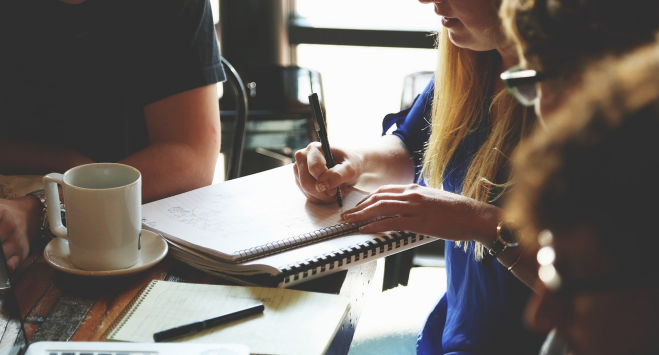 People holding a meeting