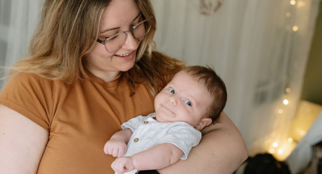 Leanne with her little boy Ralph.