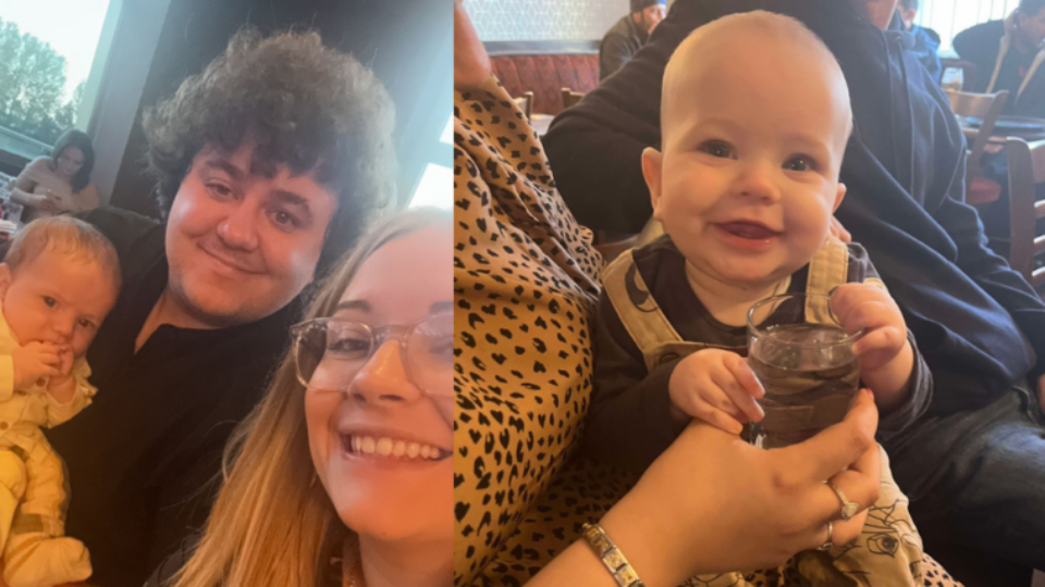 Leanne and Nick with their little boy Ralph.