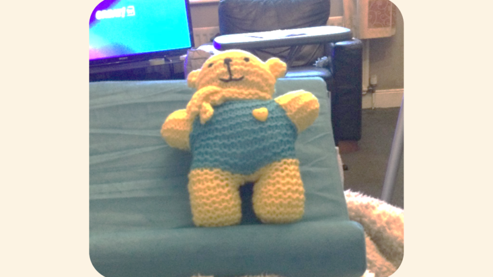One of our supporter, Mary's bears that she crochets and sells to raise funds for us.