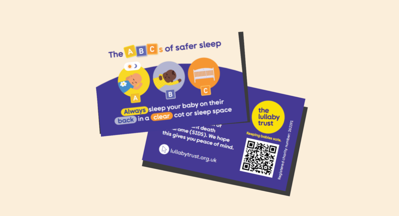 ABCs of safer sleep wallet card.