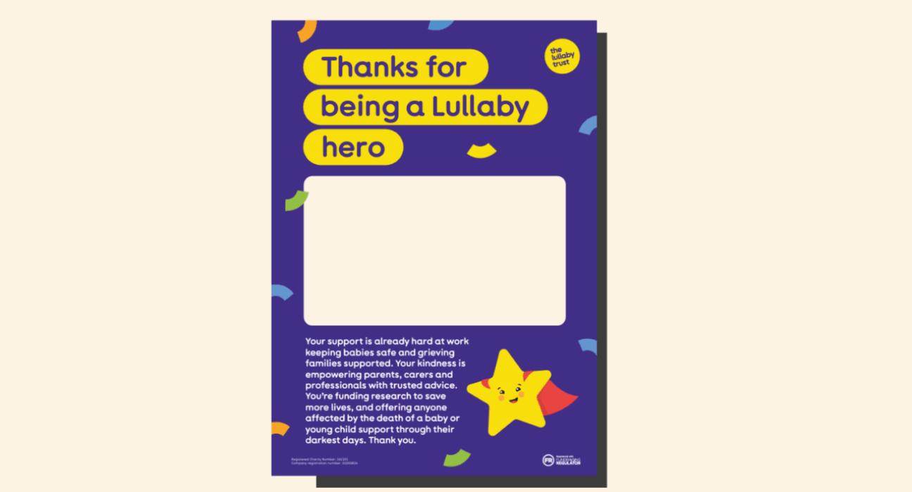 Thank you poster with empty belly