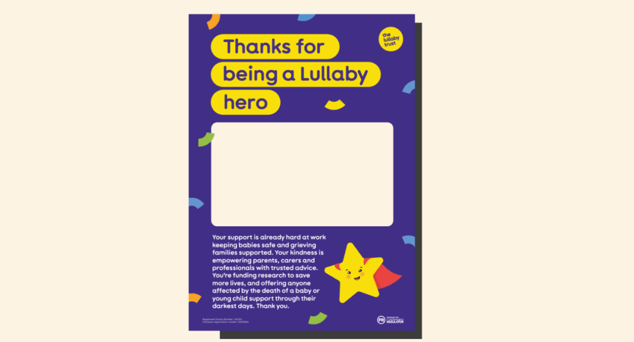 Thank you poster with empty belly