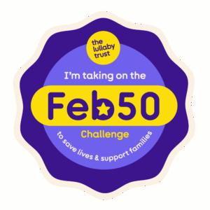 Feb50 badge with 'I'm taking on the Feb50 challenge'