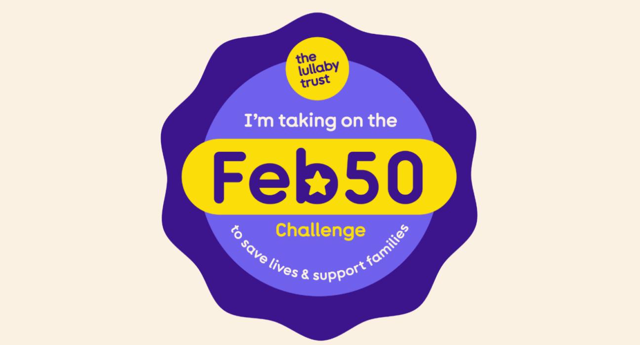 Feb50 badge 'I'm taking on Feb50'
