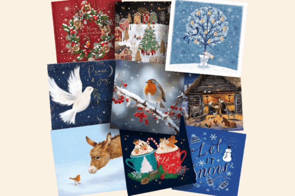 A varied selection of christmas cards