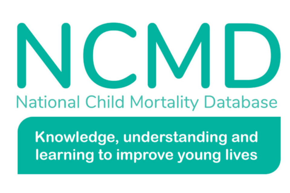 The National Child Mortality Database logo. Turquoise text on a white background reading 'Knowledge, understanding and learning to improve young lives'