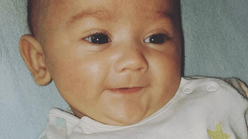 Close up of Paige's baby