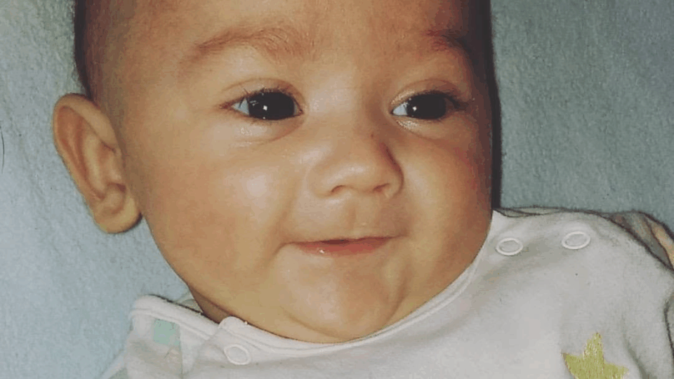 Close up of Paige's baby