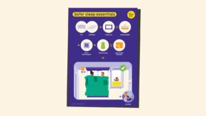 Screenshot of the safer sleep essentials poster