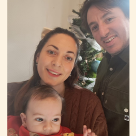 Layla, Patrick and Oscar smiling at the camera.