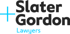 Black and blue brand logo which reads Slater + Gordon Lawyers