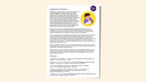 Screenshot of evidence base document about breastfeeding.