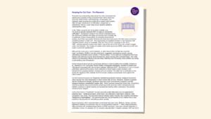 Screenshot of evidence base document about keeping a clear cot.