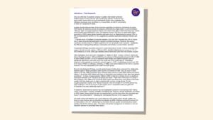 Screenshot of evidence base document about infections.