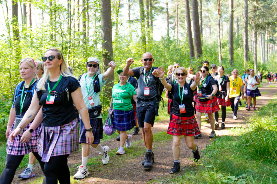 image of walkers at Dundee Kiltwalk