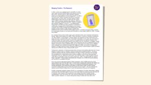 Screenshot of evidence base document about sleeping position.