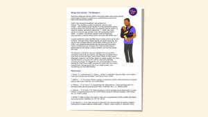 Screenshot of evidence base document about baby slings and carriers.