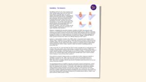 Screenshot of evidence base document about swaddling.