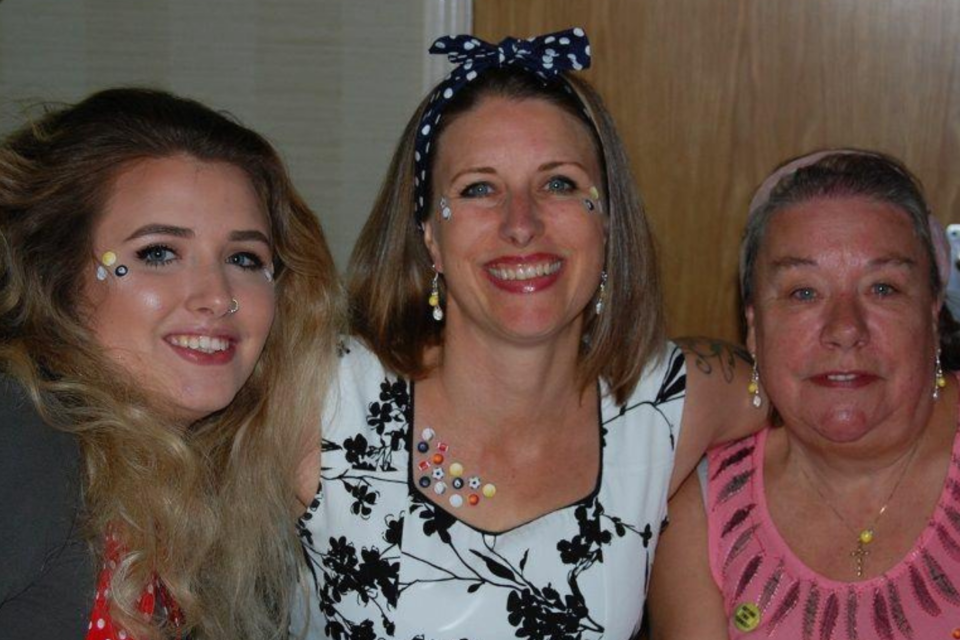 Kyra (Granddaughter) Katrina in the middle (Daughter) and Jean on the right