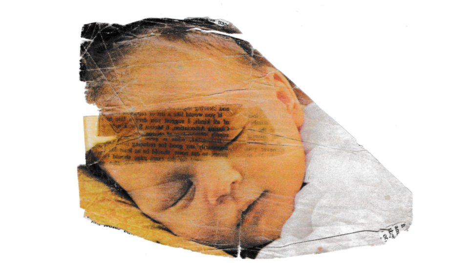 Photo of Jean's son, Paul, sleeping.
