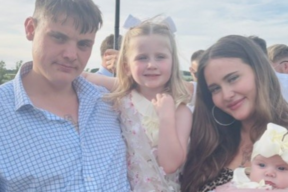 Ruby, Jacob, Roma and Rosabella outdoors, smiling.