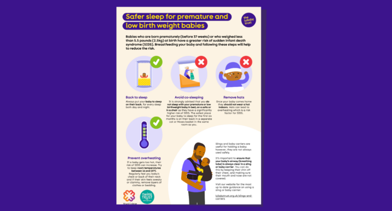 Screenshot of poster for premature babies