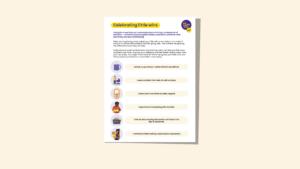 Screenshot of the Celebrating Little Wins resource for CONI families