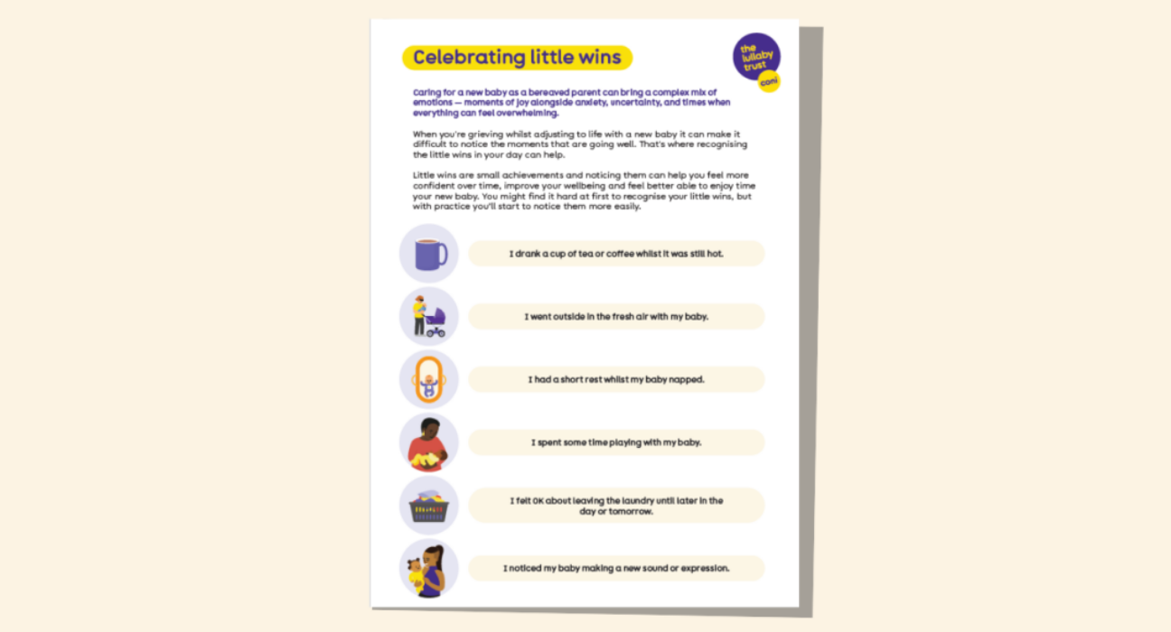 Screenshot of the Celebrating Little Wins resource for CONI families