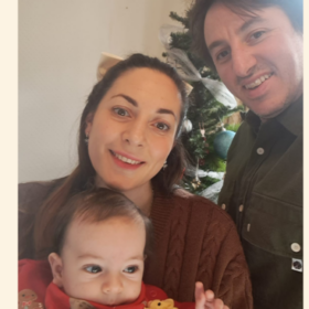 Layla, Patrick and Oscar smiling at the camera.