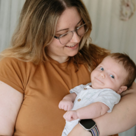 Leanne, and her baby Ralph.