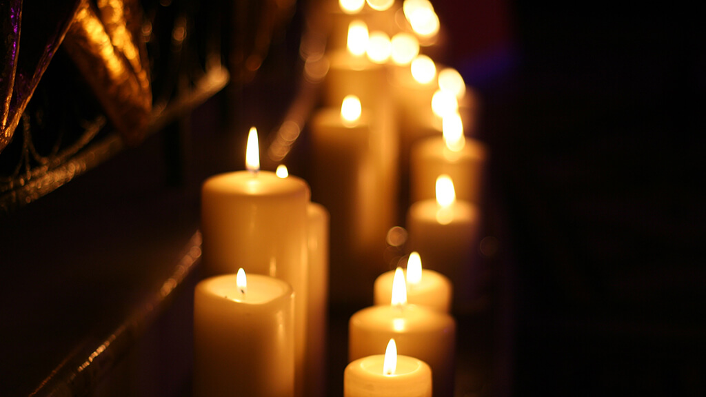 Candles at the carol concert 2016